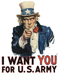 A poster at a recruiting center.