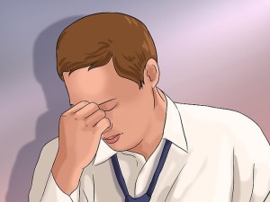 Caption: A cartoon illustrating how a stressed person looks. Photo Credit: wikihow.com 